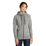 New Era Ladies French Terry Full Zip Hoodie Custom Embroidered LNEA502 Light Graphite Twist