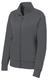 Sport Tek Ladies Full Fleece Jacket Dark SMoke Custom Embroidered LST241