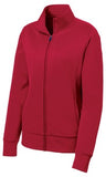 Sport Tek Ladies Full Fleece Jacket Red Custom Embroidered LST241