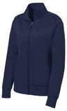 Sport Tek Ladies Full Fleece Jacket Navy Custom Embroidered LST241