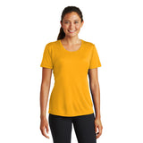 Sport Tek Ladies T Shirt Gold Custom Embroidered LST350