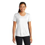 Sport Tek Ladies T Shirt White Custom Embroidered LST350