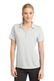 Sport Tek Ladies Micro Mesh Polo White Custom Embroidered LST680