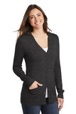 Port Authority Ladies Cardigan Black Custom Embroidered LSW415