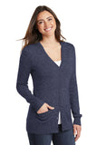 Port Authority Ladies Cardigan Navy Custom Embroidered LSW415