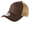 Brown and Tan Custom Embroidered Stretch Back Hat New Era NE1020