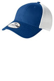 White and Royal Stretch Back Hat Custom Embroidered New Era NE1020
