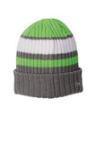 New Era Ribbed Tailgate Beanie Custom Embroidered NE903 Cyber Green Graphite