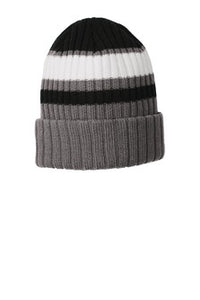 New Era Ribbed Tailgate Beanie Custom Embroidered NE903 Black Graphite
