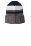 New Era Ribbed Tailgate Beanie Custom Embroidered NE903 Navy Graphite