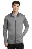 Nike Dri Fit Textured Full Zip Fleece Pullover Grey Custom Embroidered NKAh6418
