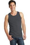 Port Company Essential Pigment Dyed Tank Top Grey Custom Embroidered PC099TT