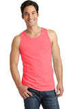 Port Company Essential Pigment Dyed Tank Top Neon Pink Custom Embroidered PC099TT