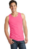 Port Company Essential Pigment Dyed Tank Top Hot Pink Custom Embroidered PC099TT