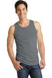 Port Company Essential Pigment Dyed Tank Top Grey Custom Embroidered PC099TT