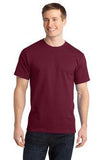 Port Company Cotton T Shirt Maroon Custom Embroidered PC150