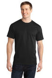 Port Company Cotton T Shirt Black Custom Embroidered PC150