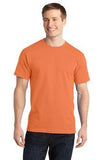 Port Company Cotton T Shirt Orange Custom Embroidered PC150