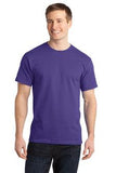 Port Company Cotton T Shirt Purple Custom Embroidered PC150