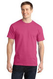 Port Company Cotton T Shirt Pink Custom Embroidered PC150