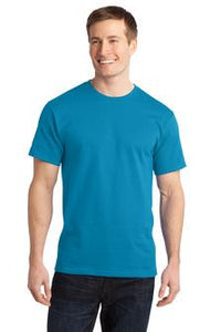 Port Company Cotton T Shirt Arctic Blue Custom Embroidered PC150