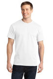 Port Company Cotton T Shirt White Custom Embroidered PC150