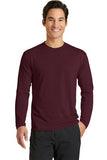 Port Company Long Sleeve Performance Tee Custom Embroidered PC381LS Maroon