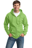 Port Company Full Zip Sweatshirt Custom Embroidered PC78ZH Grass Green