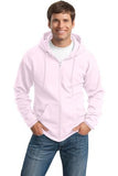 Port Company Full Zip Sweatshirt Custom Embroidered PC78ZH Light Pink