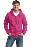 Port Company Full Zip Sweatshirt Custom Embroidered PC78ZH Pink