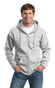 Miles St. Port & Company® Tall Essential Fleece Full-Zip Hooded Sweatshirt PC90ZHT