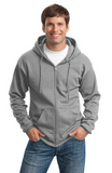 Miles St. Port & Company® Tall Essential Fleece Full-Zip Hooded Sweatshirt PC90ZHT