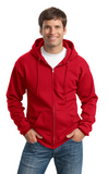 Miles St. Port & Company® Tall Essential Fleece Full-Zip Hooded Sweatshirt PC90ZHT