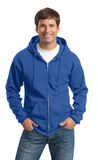 Miles St. Port & Company® Tall Essential Fleece Full-Zip Hooded Sweatshirt PC90ZHT