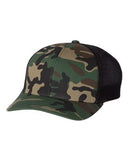 Richardson Fitted Trucker With R Flex Hat Custom Embroidered 110 Army Camo Black