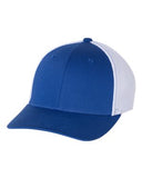 Richardson Fitted Trucker With R Flex Hat Custom Embroidered 110 Royal White