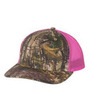 Richardson Patterned Snapback Trucker Hat Custom Embroidered 112P RealTree Neon Pink