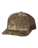 Richardson Patterned Snapback Trucker Hat Custom Embroidered 112P Relatree Brown