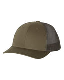 Richardson Patterned Low Profile Trucker Hat Custom Embroidered 115 Chocolate Chip Grey