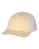 Richardson Patterned Low Profile Trucker Hat Custom Embroidered 115 Pale Banana Birch