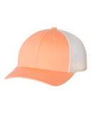 Richardson Patterned Low Profile Trucker Hat Custom Embroidered 115 Sunkissed Peach Burch