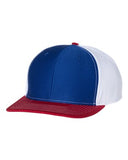 Richardson Twill Back Trucker Hat Custom Embroidered 312 Royal Red White