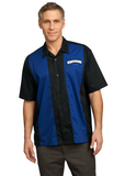 Port Authority Retro Camp Shirt Black Royal Custom Embroidered PC78H