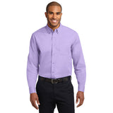 Port Authority Extended Size Long Sleeve Easy Care Shirt Button Up Custom Embroidered S608ES Bright Lavender