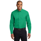 Port Authority Extended Size Long Sleeve Easy Care Shirt Button Up Custom Embroidered S608ES Court Green