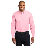 Port Authority Extended Size Long Sleeve Easy Care Shirt Button Up Custom Embroidered S608ES Light Pink