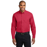 Port Authority Extended Size Long Sleeve Easy Care Shirt Button Up Custom Embroidered S608ES Red Light Stone