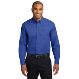 Port Authority Extended Size Long Sleeve Easy Care Shirt Button Up Custom Embroidered S608ES Royal Classic Navy