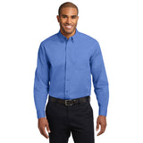 Port Authority Extended Size Long Sleeve Easy Care Shirt Button Up Custom Embroidered S608ES UltraMarine Blue