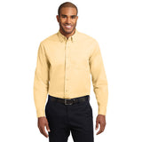 Port Authority Extended Size Long Sleeve Easy Care Shirt Button Up Custom Embroidered S608ES Yellow
